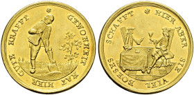 Nürnberg. Nürnberg, Stadt. 

Goldmedaille im Dukatengewicht o.J. (um 1700) unsigniert (wohl von Chr. Wermuth), auf die Macht der Gewohnheit. Landman...
