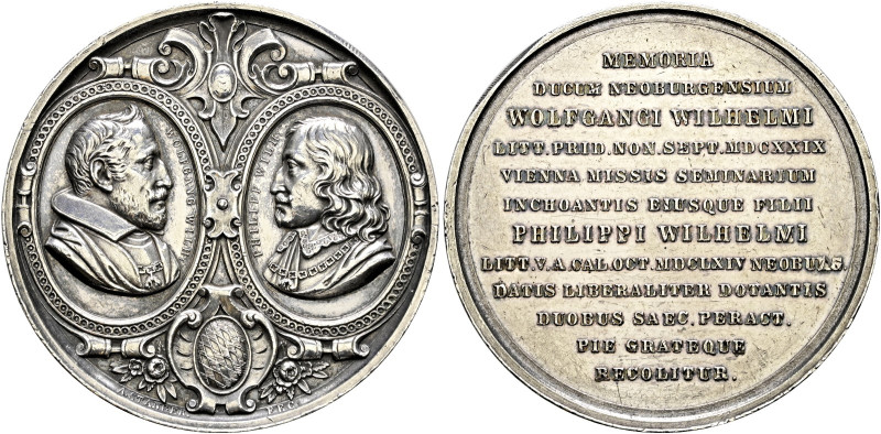 Pfalz-Neuburg, Stadt. 

Silbermedaille 1864 von A. Stanger, auf die 2. Säkular...