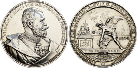 Stuttgart-Stadt. Sammlung Hartmut Schulz 

Silbermedaille, sogen. "Mitarbeitermedaille" 1896 von Mayer und Wilhelm, der Ausstellung für Elektrotechn...