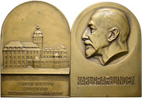 Stuttgart-Stadt. Sammlung Hartmut Schulz 

Lot (2 Stücke): Bronzeplakette 1908 von Mayer und Wilhelm (nach einem Entwurf von L. Habich), auf den 70....