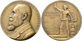 Stuttgart-Stadt. Sammlung Hartmut Schulz 

Bronzene Prämienmedaille 1910 von Mayer und Wilhelm, der Deutschen Fachausstellung für das Hotel- und Wir...