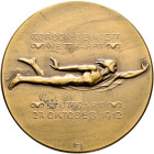 Stuttgart-Stadt. Sammlung Hartmut Schulz 

Einseitige Bronzemedaille 1912 von L. Habich, auf die Gordon-Bennett-Ballonwettfahrt zu Stuttgart. Nach r...