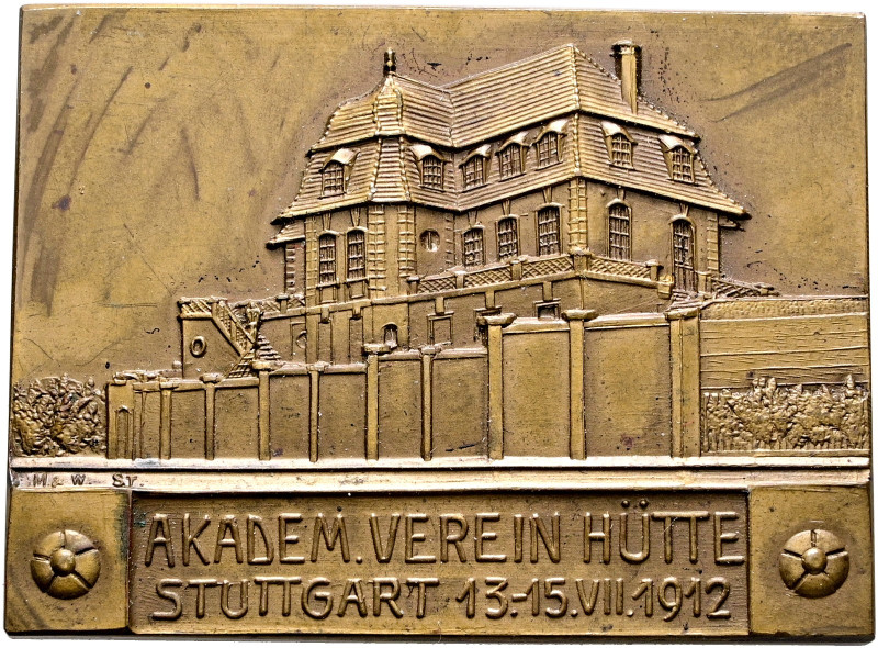 Stuttgart-Stadt. Sammlung Hartmut Schulz 

Einseitige Bronzeplakette 1912 von ...