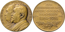Stuttgart-Stadt. Sammlung Hartmut Schulz 

Bronzemedaille 1914 von Mayer und Wilhelm, auf die Goldene Hochzeit von Wilhelm Mayer (Gründer der Prägea...