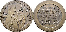 Stuttgart-Stadt. Sammlung Hartmut Schulz 

Bronzemedaille 1929 von Mayer und Wilhelm, auf die 100-Jahrfeier der Technischen Hochschule Stuttgart. Ma...