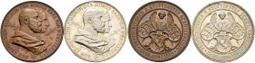 Stuttgart-Stadt. SCHÜTZENMEDAILLEN. Sammlung Hartmut Schulz 

Lot (2 Stücke): Silbermedaille 1889 von G. Schiller jun., auf das 25-jährige Regierung...