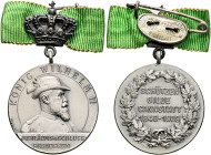 Stuttgart-Stadt. SCHÜTZENMEDAILLEN. Sammlung Hartmut Schulz 

Tragbare, mattierte Silbermedaille 1909 von Mayer und Wilhelm, auf denselben Anlass. B...