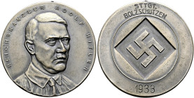 Stuttgart-Stadt. SCHÜTZENMEDAILLEN. Sammlung Hartmut Schulz 

Versilberte Bronzemedaille 1933 von Mayer und Wilhelm. Prämie der Stuttgarter Bolzschü...