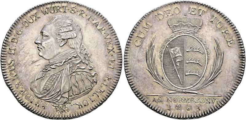 Württemberg. Friedrich II./I. 1797-1806-1816 

Konventionstaler, sogen. Kurfür...