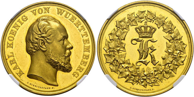 Württemberg. Karl 1864-1891 

Kleine Goldmedaille für Kunst und Wissenschaft i...