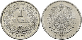 Kleinmünzen. 

1 Mark 1874 G. J. 9. vorzüglich-Stempelglanz