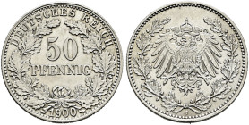 Kleinmünzen. 

50 Pfennig 1900 J. J. 15. vorzüglich/vorzüglich-prägefrisch