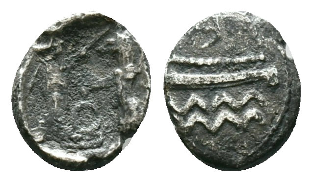 Greek Phoenician Obol, Ca. 350-300 BC. AR. Reference:

Condition: Very Fine

Wei...