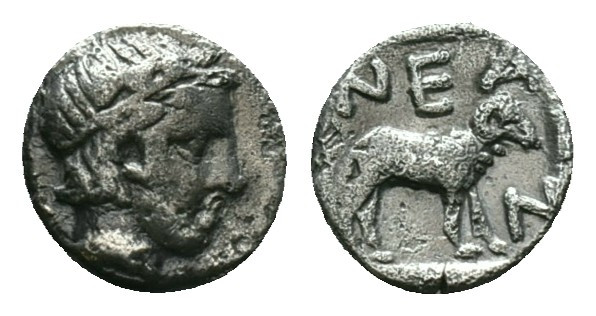 Greek
Troas, Neandria. 4th century B.C. AR obol . Laureate head of Apollo right ...