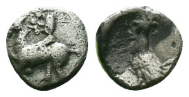 Greek
Troas. Dardanos circa 420-380 BC. Obol AR.Horseman riding left / Cock standing left within incuse square. very fine

Reference:

Condition:...