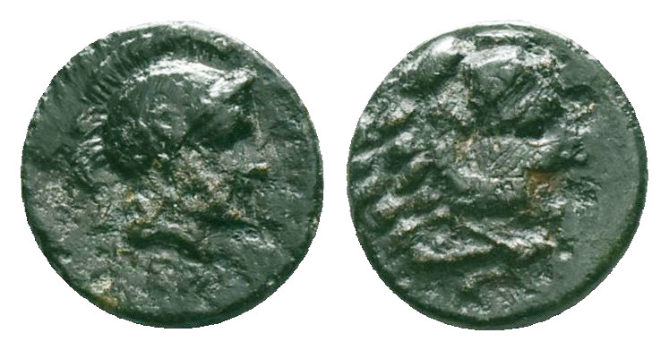 Greek
Greek, Mysia, Pergamon. ca. 310-284 B.C. Head of Herakles right, wearing l...