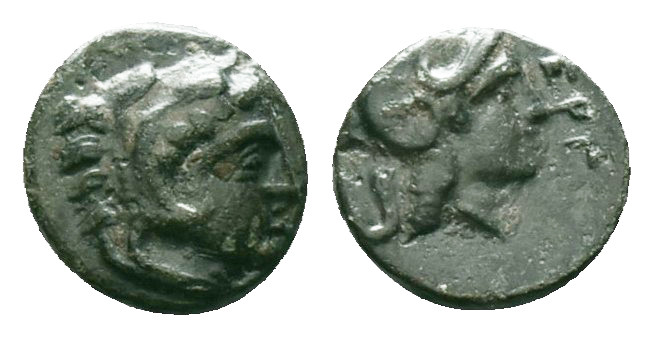Greek
Greek, Mysia, Pergamon. ca. 310-284 B.C. Head of Herakles right, wearing l...