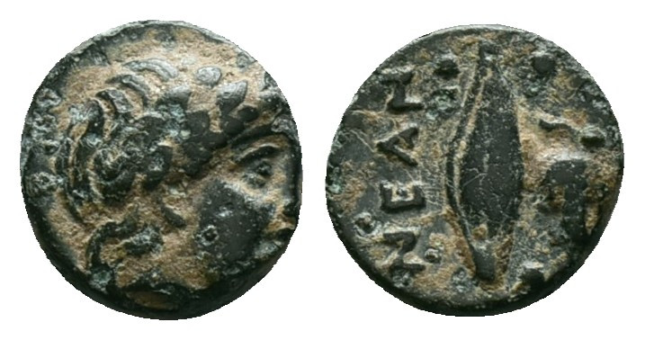 Greek Coins
TROAS. Neandria. Ae (4th century BC).
Obv: Laureate head of Apollo r...