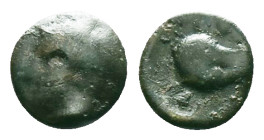 Greek Coins
Troas, Gargara. 4th century BC. Æ . Laureate head of Apollo left / ΓAP. Head of ram right within incuse circle.

Condition: Very Fine

Wei...