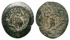 Greek Coins, 4th - 1st century B.C. AE

Reference :
Condition: Very Fine

Weight: 3.26 gr.
Diameter: 17.5 mm