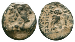 Greek Coins
Seleukid Kingdom. Kleopatra Thea and Antiochos VIII. AE 20. SE 190 = 123/2 BC. Antioch on the Orontes. (SC-2263.2). Anv.: Radiate and diad...