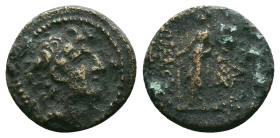 Greek Coins, 4th - 1st century B.C. AE
Reference :
Condition: Very Fine

Weight: 3.81 gr.
Diameter: 15.7 mm