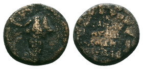 Greek Coins, 4th - 1st century B.C. AE
Reference :
Condition: Very Fine

Weight: 3.36 gr.
Diameter: 13.5 mm