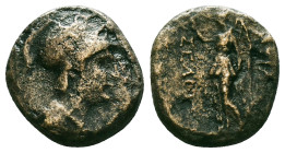 Greek Coins, 4th - 1st century B.C. AE
Reference :
Condition: Very Fine

Weight: 6.14 gr.
Diameter: 17.4 mm