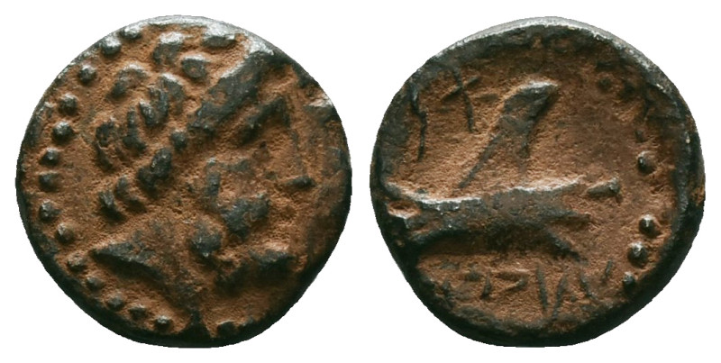 Greek Coins
PHOENICIA. Arados. Ae (Circa 2nd century BC).
Obv: Laureate head of ...