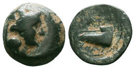 Greek Coins
SYRIA.Seleucis and Pieria.Seleukos I Nikator (312-281 BC).Sardes.Ae.
Reference :
Condition: Very Fine

Weight: 3.89 gr.
Diameter: 15.4 mm