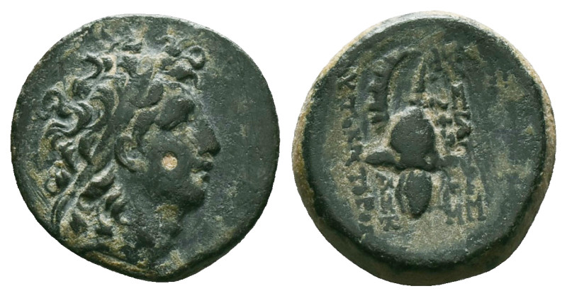 Greek
Seleukid Kingdom. Uncertain mint in Northern Seleucis and Pieria. Tryphon ...