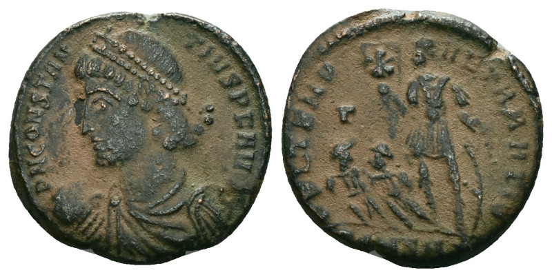 Constantius II. A.D. 337-361. AE
Reference :
Condition: Repatinated. Very Fine

...