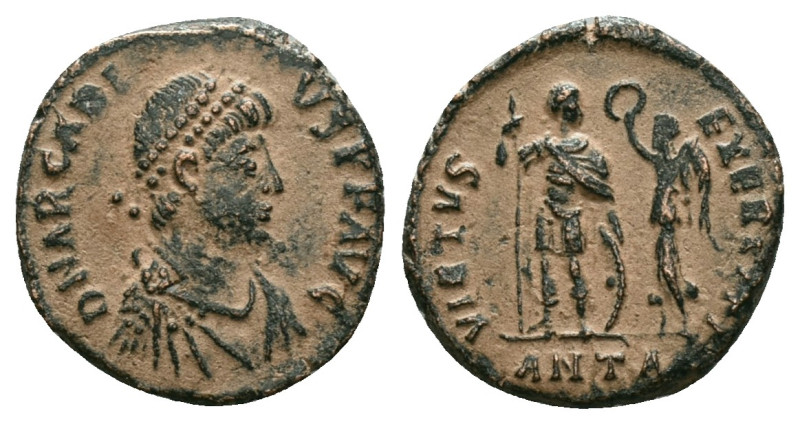 Arcadius, 383-408 AE. Antiochia circa 
Reference :
Condition: Repatinated. Very ...