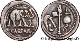 JULIUS CAESAR
Type : Denier 
Date : 49 AC. 
Mint name / Town : Gaule ou Italie 
Metal : silver 
Millesimal fineness : 950  ‰
Diameter : 19,5  mm
Orien...