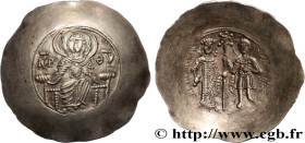 MANUEL I KOMNENOS
Type : Aspron trachy (scyphate) 
Date : c. 1143-1180 
Mint name / Town : Thessalonique 
Metal : electrum 
Diameter : 32  mm
Orientat...