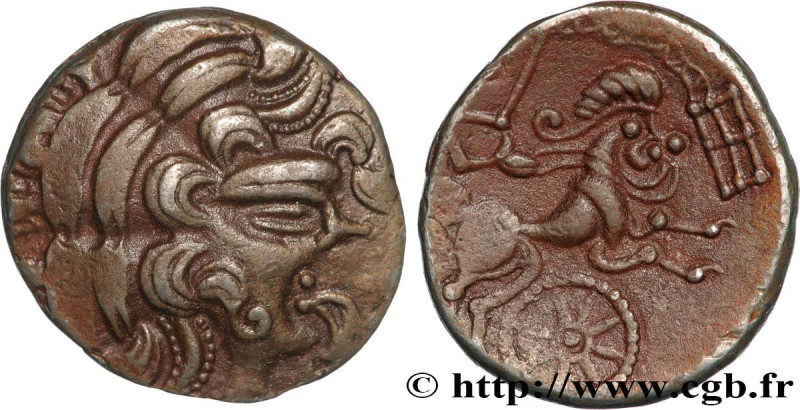 REDONES (Area of Rennes)
Type : Statère de billon, classe II 
Date : c.80-50 AC....