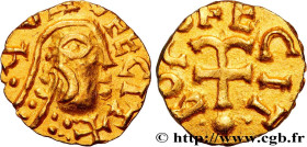 UNSPECIFIED MINT
Type : Triens 
Date : c. 600-675 
Date : n.d. 
Mint name / Town : Atelier indéterminé 
Metal : gold 
Diameter : 13  mm
Orientation di...