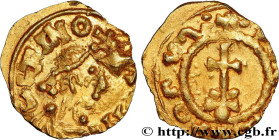 DÉOLS - Indre
Type : Triens 
Date : (VIIe siècle) 
Date : s.d. 
Mint name / Town : Déols (Indres) 
Metal : gold 
Diameter : 14  mm
Orientation dies : ...