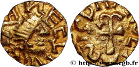 SENLIS (SILVANECTIS) - Oise
Type : Triens à la croix ancrée 
Date : c. 620-640 
Date : s.d. 
Mint name / Town : Senlis (Oise) 
Metal : gold 
Diameter ...