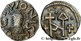 SANCTI DIONYSII - SAINT-DENIS (Seine-Saint-Denis)
Type : Denier 
Date : (692-697) 
Date : n.d. 
Mint name / Town : Saint-Denis (93) 
Metal : silver 
D...