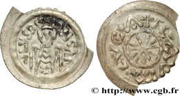 CHARLEMAGNE
Type : Tremissis 
Date : (24/09/768-28/01/814) 
Date : n.d. 
Mint name / Town : Lucques 
Metal : gold 
Diameter : 18  mm
Orientation dies ...