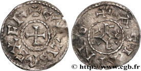 CHARLEMAGNE
Type : Denier 
Date : c. 780-800 
Date : n.d. 
Mint name / Town : Agen 
Metal : silver 
Diameter : 21,5  mm
Orientation dies : 4  h.
Weigh...