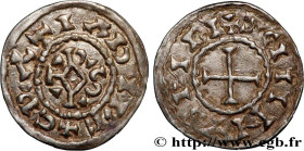 CHARLES II LE CHAUVE / THE BALD
Type : Obole 
Date : c. 864-875 
Date : n.d. 
Mint name / Town : Saint-Denis 
Metal : silver 
Diameter : 15,5  mm
Orie...