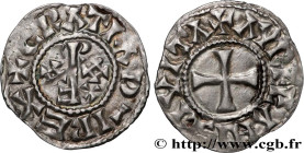 RUDOLPH
Type : Denier 
Date : c. 923-936 
Mint name / Town : Orléans 
Metal : silver 
Diameter : 20  mm
Orientation dies : 1  h.
Weight : 1,17  g.
Obv...