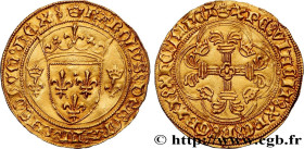 CHARLES VII LE BIEN SERVI / THE WELL-SERVED
Type : Écu d'or à la couronne ou écu neuf 
Date : 12/08/1445 
Mint name / Town : Angers 
Metal : gold 
Mil...