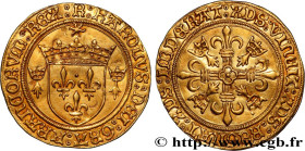 CHARLES VIII
Type : Écu d'or au soleil de Bretagne 
Date : 06/04/1491 
Date : n.d. 
Mint name / Town : Rennes 
Metal : gold 
Millesimal fineness : 963...