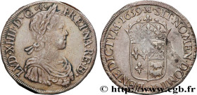 LOUIS XIV "THE SUN KING"
Type : Écu de Béarn, portrait à la mèche longue 
Date : 1659 
Mint name / Town : Morlaàs 
Metal : silver 
Millesimal fineness...