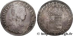 LOUIS XIV "THE SUN KING"
Type : Écu de Béarn, portrait à la mèche longue 
Date : 1660 
Mint name / Town : Morlaàs 
Metal : silver 
Millesimal fineness...