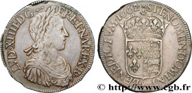 LOUIS XIV "THE SUN KING"
Type : Écu de Béarn, portrait à la mèche longue 
Date : 1662 
Mint name / Town : Morlaàs 
Metal : silver 
Millesimal fineness...