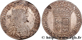 LOUIS XIV "THE SUN KING"
Type : Écu de Béarn, portrait apollinien 
Date : 1667 
Mint name / Town : Pau 
Quantity minted : 70568,5 
Metal : silver 
Mil...